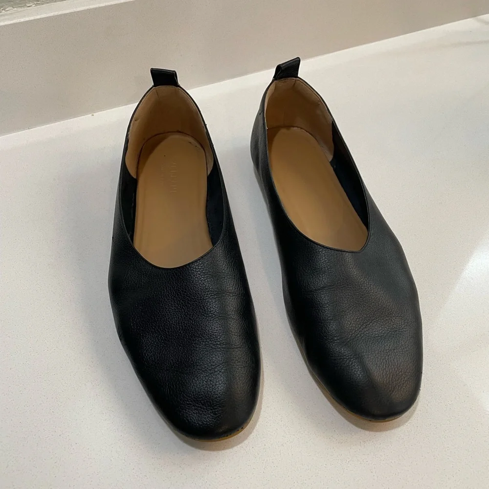 Everlane Leather Ballet Flats 10.5 in Black